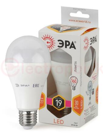 Лампа светодиодная LEDA65-19W-827-E27(диод,груша,19Вт,тепл,E27)