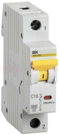 Выключатель автоматический ВА47-60M 1Р 16А 6кА С IEK
