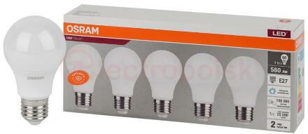 Лампа светодиодная LED 7 Вт E27 6500К 560Лм груша 220 В (замена 60Вт) OSRAM