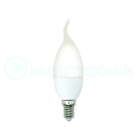 Лампа светодиодная LED-CW37-5W/4000K/E14/FR/SLS Форма свеча на ветру матовая Белый свет (4000K) ТМ Volpe