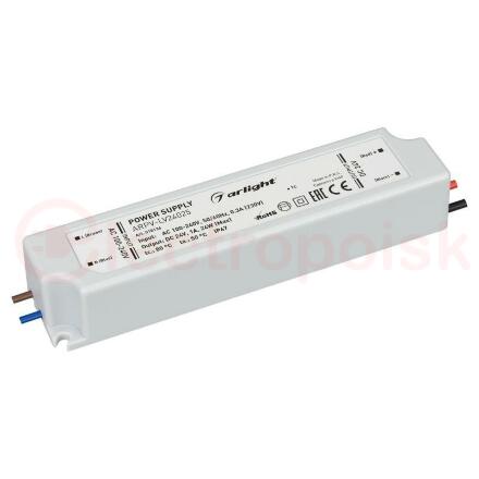 Блок питания ARPV-LV24025 (24V, 1.0A, 24W) (ARL, IP67 Пластик, 2 года)