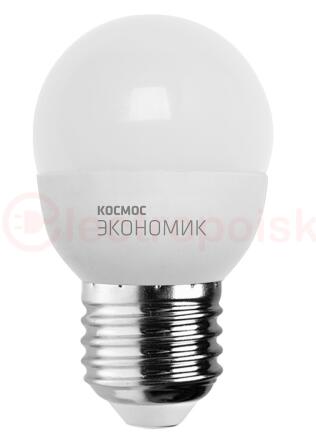 Лампа светодиодная LED 6.5Вт GL45 220В Е27 D45х79 3000 теплый 480лм Космос