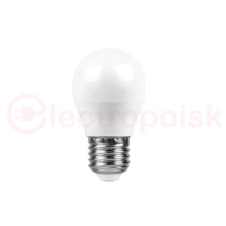 Лампа светодиодная LED 9вт Е27 теплый матовый шар