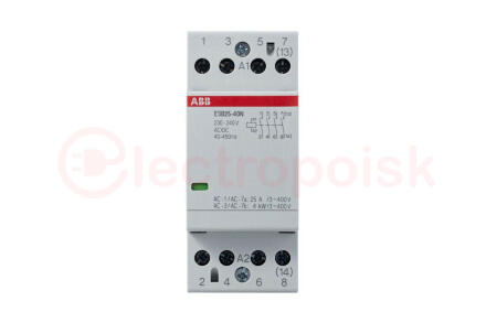 Контактор ESB25-40N-06 модульный (25А АС-1, 4НО), катушка 230В AC/DC