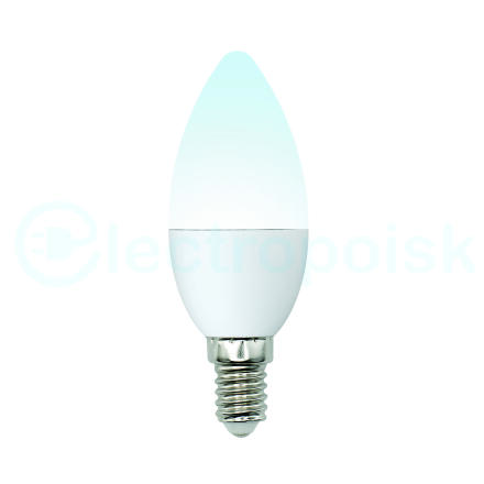 Лампа светодиодная с трехступенчатым диммером 100-50-10 LED 6вт 175-250В свеча 510Лм Е14 4000К Uniel Multibrigh