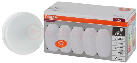Лампа светодиодная LED 10 Вт GX53 4000К 800Лм таблетка 220 В (замена 75Вт) OSRAM