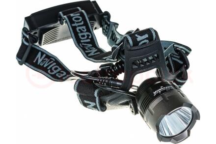 Фонарь светодиодный NPT-H08-ACCU 1LED 5Вт налобный пластик+металл