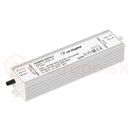Блок питания ARPV-24080-B (24V, 3.3A, 80W) (ARL, IP67 Металл, 3 года)