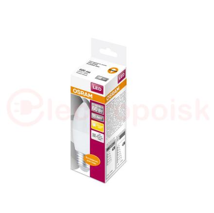 Лампа светодиодная LED 6,5Вт Е27 STAR ClassicB (замена 60Вт),теплый белый свет, матовая колба Osram