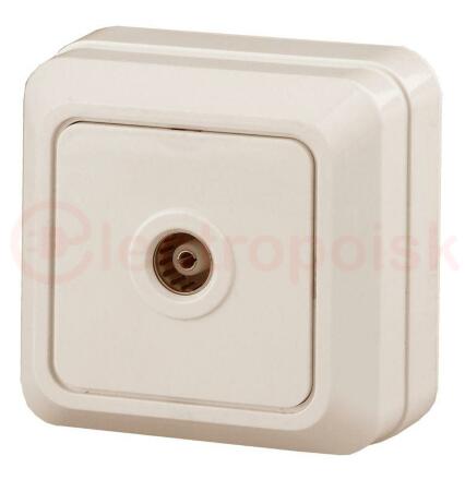 Розетка TV одиночная, ОУ, Quadro, сл.кость, 2-301-02