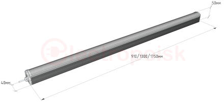ДБП-70Вт, IP54, 5000К, 8000Лм, призм.рас-ль, L=1.7м, АТ-ССО-43-70-55