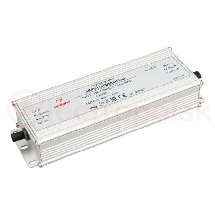 Блок питания ARPV-LG48200-PFC-A (48V, 4.2A, 200W) (ARL, IP67 Металл, 5 лет)