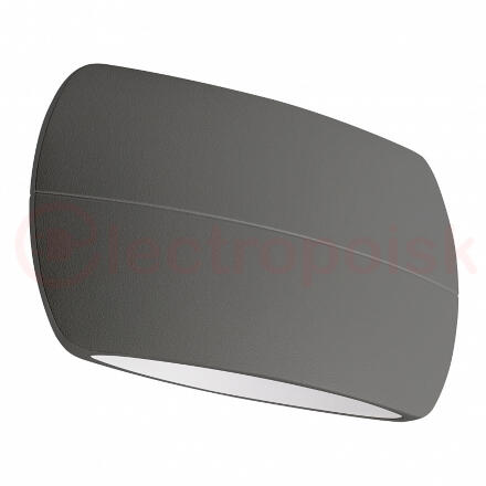Светильник SP-WALL-VASE-S200x110-2x6W Warm3000 (GR, 120 deg, 230V) (ARL, IP54 Металл, 3 года)
