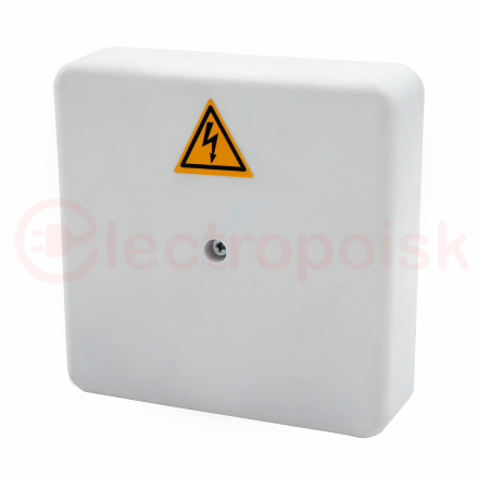 Коробка распределительная огнестойкая КРОПС-П2, IP41, габаритные размеры 100х100х30 мм, для кабелей сечением до 2,5 мм2, 4 клеммы