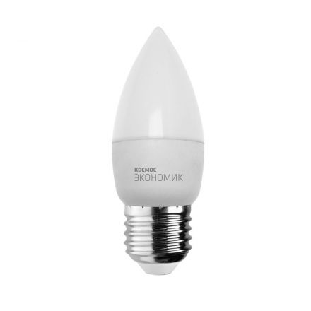 Лампа светодиодная LED 7.5Вт CN 220В Е27 D37х99 3000 теплый 590лм Космос