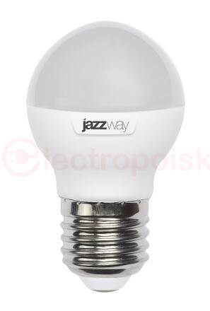 Лампа светодиодная LED 7Вт E27 4000К шар Jazzway