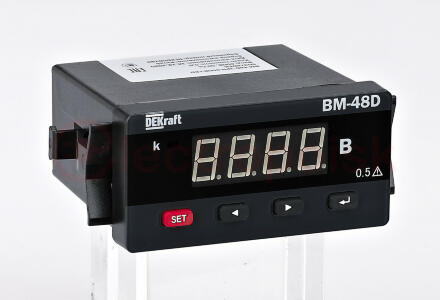 Вольтметр цифр. 96x48мм однофазный, вход 600В, выход RS485, LED-дисплей ВМ-48D