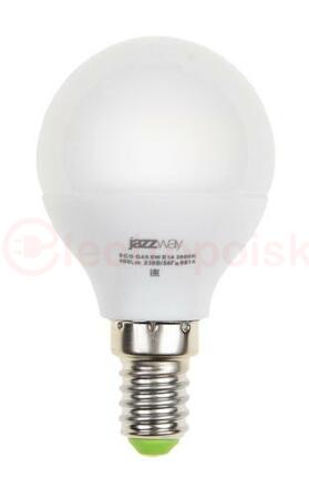 Лампа светодиодная LED 5Вт E14 400Лм теплый матовая шар 230V/50Hz ECO