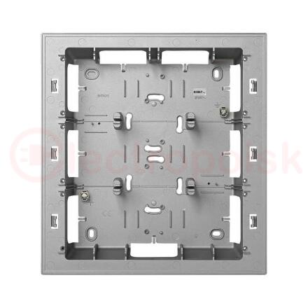Коробка для наружного монтажа 3-рядной рамки с суппортами, 250х268х53мм, S82C, алюминий