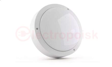 ULW-K13A 10W/5000K IP54 WHITE Светильник светодиодный влагозащищенный. Круг. Белый свет (5000K). 1200Лм.  Корпус белый.