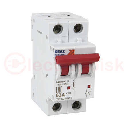 Выключатель нагрузки 2П 40А 400В OptiDin BM63P-240-УХЛ3 (ВМ63Р)