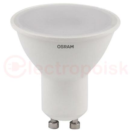 Лампа светодиодная LED 5 Вт GU10 3000К 400Лм спот 220 В (замена 35Вт) OSRAM