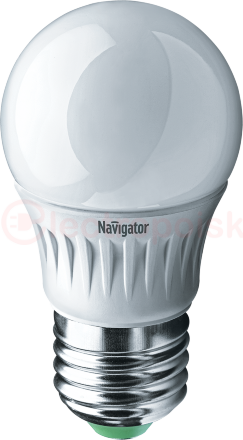 Лампа светодиодная LED 5вт E27 белая шар