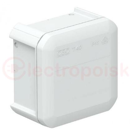 Коробка распаячная T40 90x90x52 сплошная стенка