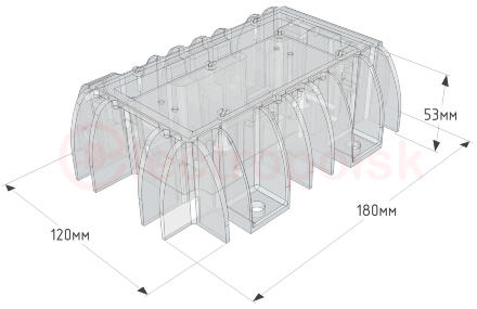 Светильник светодиодный ДБП-18Вт, IP65, 5000К, 1900Лм, 120°, 220В, Tunnel