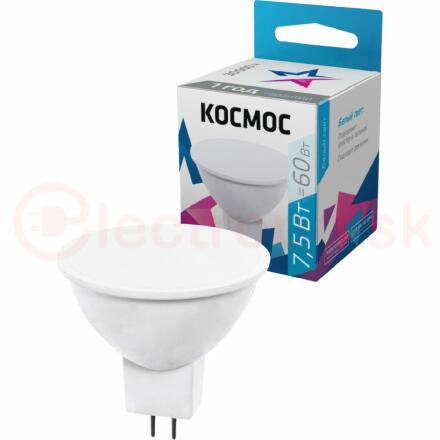 Лампа светодиодная LED 7.5Вт JCDR 220В GU5.3 D50х45 6500К холодный 600лм Космос