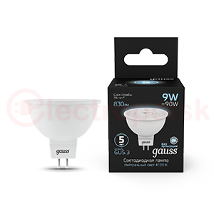 Лампа светодиодная LED 9 Вт 830 Лм 4100К белая GU5.3 MR16 Black Gauss