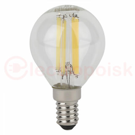 Лампа светодиодная филаментная LED Star Шарообразная 6Вт (замена 75Вт), 806Лм, 6500К, цоколь E14 OSRAM