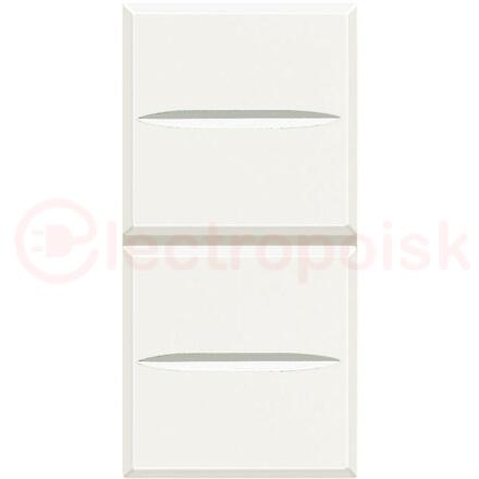 Axolute Кнопка двойная 1Р (NO) + 1Р (NO) 10А 250В~ белый
