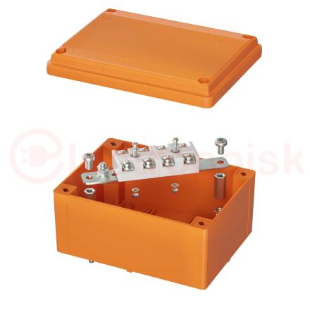 Коробка пластиковая FS с гладкими стенками и клеммниками IP56 150х110х70мм 4р 450V 32A 10мм.кв нержавеющий контакт