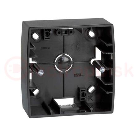 Коробка наружной установки на 1 пост,  89х89х37 mm, S82, графит