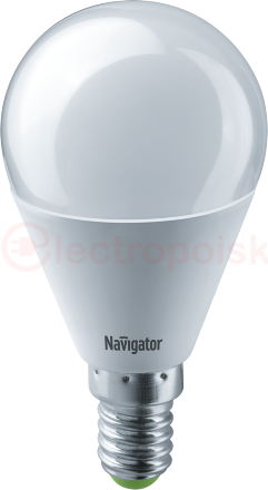 Лампа светодиодная LED 8.5вт Е14 белый шар
