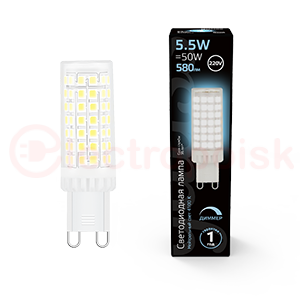 Лампа светодиодная LED 5.5 Вт550 Лм 4100К AC185-265V белая G9 капсула керамика диммируемая Black Gauss