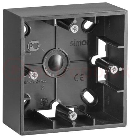 Simon15 Коробка для наружного монтажа на 1 пост,  графит