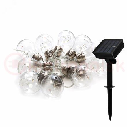 Садовая гирлянда на солнечной батарее ''Лампочка''40LED