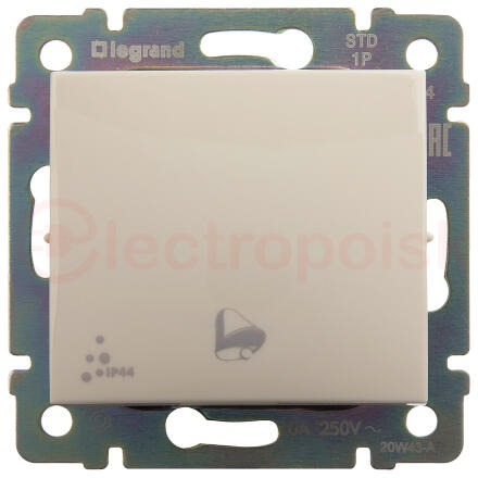 VALENA Кнопка звонка IP44 слоновая кость