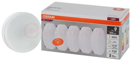 Лампа светодиодная LED 10 Вт GX53 3000К 800Лм таблетка 220 В (замена 75Вт) OSRAM