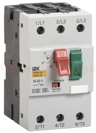 Выключатель защиты двигателя ПРК64-40 In=40A      Ir=25-40A Ue 660В IEK