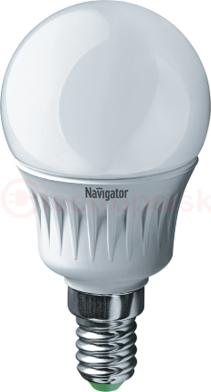 Лампа светодиодная LED 5вт E14 белая шар