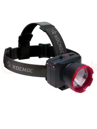 Фонарь налобный аккумуляторный KOCAccuH1WLED, 1W, аккум. 4V 0,5Ah, 140Lm, 12 часов, Космос