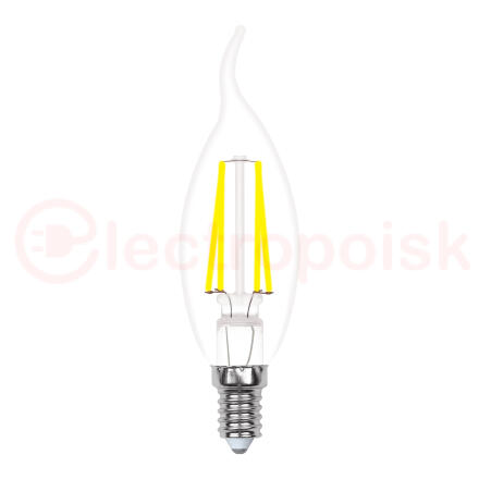 Лампа светодиодная с трехступенчатым диммером 100-50-10 LED 5вт 175-250В свечана ветру 420Лм Е14 3000К Uniel Multibrigh филамент