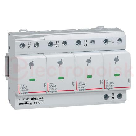 УЗИП T1 25kA 3P+N сигн.конт