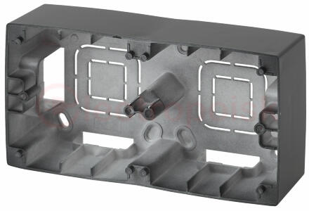 Коробка наклад. монтажа 2 поста, Эра12, антрацит 12-6102-05 ЭРА