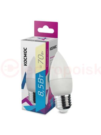 Лампа светодиодная LED 8.5Вт CN 220В Е27 D37x99 3000K 720 лм теплый Космос